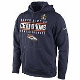 Men's Denver Broncos Nike Super Bowl 50 Champions Celebration Performance Hoodie - Navy Blue,baseball caps,new era cap wholesale,wholesale hats
